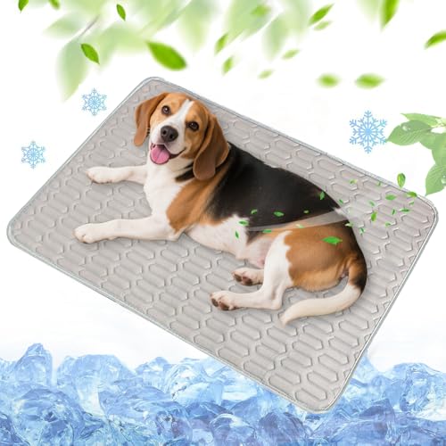 O·Lankeji Kühlmatte für Hunde Waschbar, Selbstkühlende Hundematte Abrieb, Hundekühlmatte für Hund & Katze Selbstkühlende Matte, für Zuhause Unterwegs oder im Auto von O·Lankeji