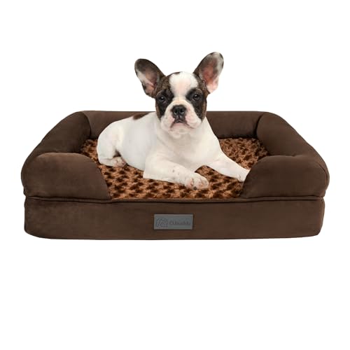 O.buddy Wasserdichtes, Orthopädisches Hundebett Mittelgroße Hunde, Größe M, Viscoschaum, Abnehmbarer, Waschbarer Bezug, Beruhigender Plüsch, Hochgepolsterter Rand 72x55x20 cm, Braun O.buddy Wasserdichtes, Orthopädisches Hundebett Mittelgroße Hunde, Größe M, Viscoschaum, Abnehmbarer, Waschbarer Bezug, Beruhigender Plüsch, Hochgepolsterter Rand 72x55x20 cm, Braun von O.buddy
