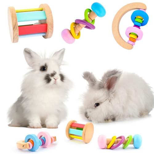 OAHIWLH Hasenspielzeug aus Holz, bissfestes Meerschweinchen-Spielzeug, Hamster, Chinchillas, ideal für kleine Tiere, die Zähne knirschen, drinnen und draußen, 3 Stück OAHIWLH Hasenspielzeug aus Holz, bissfestes Meerschweinchen-Spielzeug, Hamster, Chinchillas, ideal für kleine Tiere, die Zähne knirschen, drinnen und draußen, 3 Stück von OAHIWLH