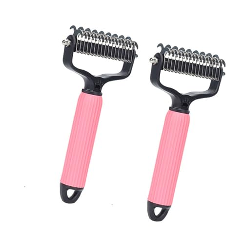 OAJABBGE Ergonomische Haustier Haarentfernung Kamm Pflegewerkzeug Für Hausreisen Effektive Losen Pelzen Deshedding Pinsel Für Hundekatzen 2PCs Haustier Deshedding Pinsel von OAJABBGE