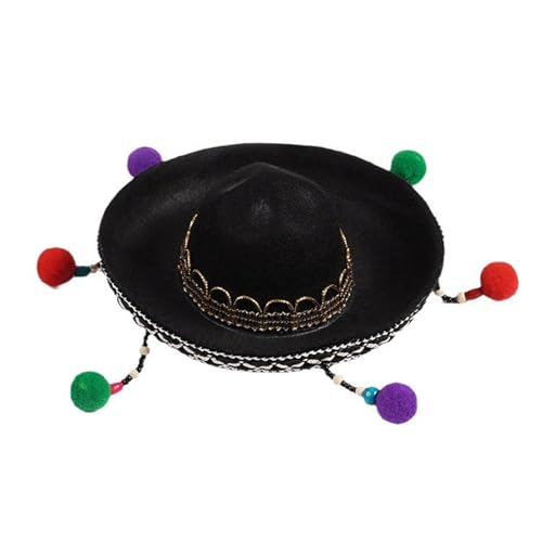 Hund Ethnischer Haustier Kostüm Kopfbedeckungen Haustier Weihnachtswelpe Kopfbedeckung Party Farbenfrohe Pompoms Foto Requisiten von OAJABBGE