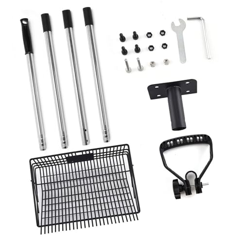 OAJABBGE Heavy Duty Edelstahl Chicken Poop Scooper Mit Rechen Für Geflügel & Haustierabfall Rakes Rakes von OAJABBGE