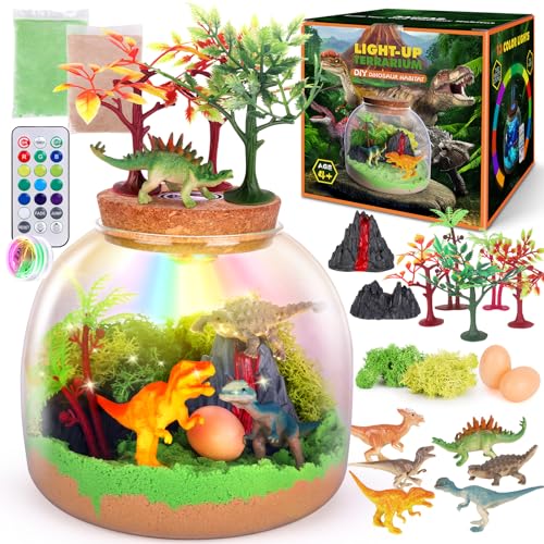 Dinosaurier Terrarium Kit, DIY Light Up Kit für Kinder ab 4 Jahre Jungen, Dinosaurier Spielzeug für Jungen Mädchen 5 6 7 8 9 10-12 Jahre alt, Weihnachten Geburtstag Geschenk Dinosaurier Terrarium Kit, DIY Light Up Kit für Kinder ab 4 Jahre Jungen, Dinosaurier Spielzeug für Jungen Mädchen 5 6 7 8 9 10-12 Jahre alt, Weihnachten Geburtstag Geschenk von OAKJAR