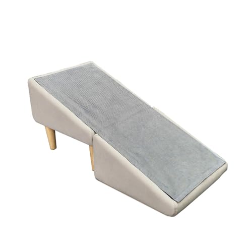 Hunderampe, Hundetreppe für Kleine Hunde, mit Anti-rutsch Teppich, Tragbarer Fußhocker, Tragbare Hundeleiter, Faltbare Hunderampe Für Sofa, Katzentreppe für Haustiere mit Gelenkproblemen(Beige) von OAKVYNE