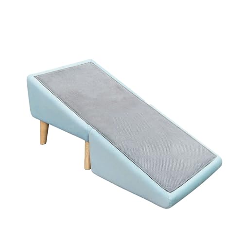 Hunderampe, Tragbarer Fußhocker, Tragbare Hundeleiter, Hundetreppe für Kleine Hunde, mit Anti-rutsch Teppich, Faltbare Hunderampe Für Sofa, Katzentreppe für Haustiere mit Gelenkproblemen(Blue) von OAKVYNE
