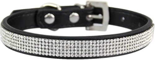 Personalisiertes Hundehalsband mit Strasssteinen, verstellbares Haustierhalsband mit Metallschnalle for kleine, mittelgroße und große Hunde und Katzen, süßes, schillerndes Welpenhalsband(Black,XS) Personalisiertes Hundehalsband mit Strasssteinen, verstellbares Haustierhalsband mit Metallschnalle for kleine, mittelgroße und große Hunde und Katzen, süßes, schillerndes Welpenhalsband(Black,XS) von OAOAO