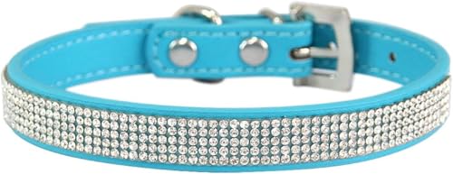 Personalisiertes Hundehalsband mit Strasssteinen, verstellbares Haustierhalsband mit Metallschnalle for kleine, mittelgroße und große Hunde und Katzen, süßes, schillerndes Welpenhalsband(Light blue an Personalisiertes Hundehalsband mit Strasssteinen, verstellbares Haustierhalsband mit Metallschnalle for kleine, mittelgroße und große Hunde und Katzen, süßes, schillerndes Welpenhalsband(Light blue an von OAOAO
