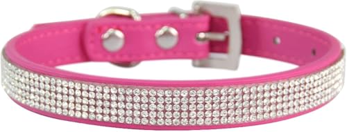 Personalisiertes Hundehalsband mit Strasssteinen, verstellbares Haustierhalsband mit Metallschnalle for kleine, mittelgroße und große Hunde und Katzen, süßes, schillerndes Welpenhalsband(Rose red,L) Personalisiertes Hundehalsband mit Strasssteinen, verstellbares Haustierhalsband mit Metallschnalle for kleine, mittelgroße und große Hunde und Katzen, süßes, schillerndes Welpenhalsband(Rose red,L) von OAOAO