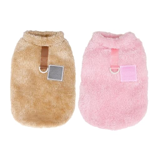 OAOSDH 2 Stück Haustiervlies, Warme Kleidung Für Haustiere, Weiche Plüsch-Haustierkleidung, Heimtierbedarf von OAOSDH