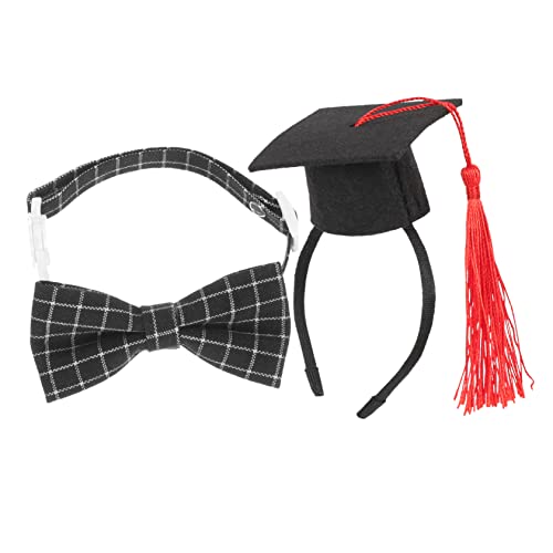 OATIPHO Haustier Graduation Cap Hut Und Fliege Set Entzückende Hund Katze Graduation Party Zubehör Haarband OATIPHO Haustier Graduation Cap Hut Und Fliege Set Entzückende Hund Katze Graduation Party Zubehör Haarband von OATIPHO