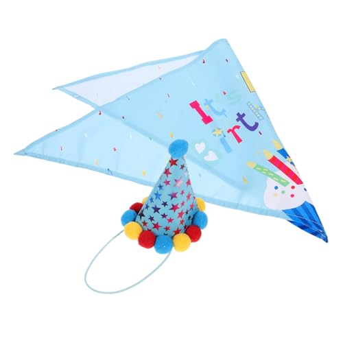 OATIPHO Party-Hut-Set Für Hundegeburtstage Lätzchen Für Hunde Zum Jahrestag Haustierbedarf Verstellbares Halsband Dekoration Lustige Halskette von OATIPHO