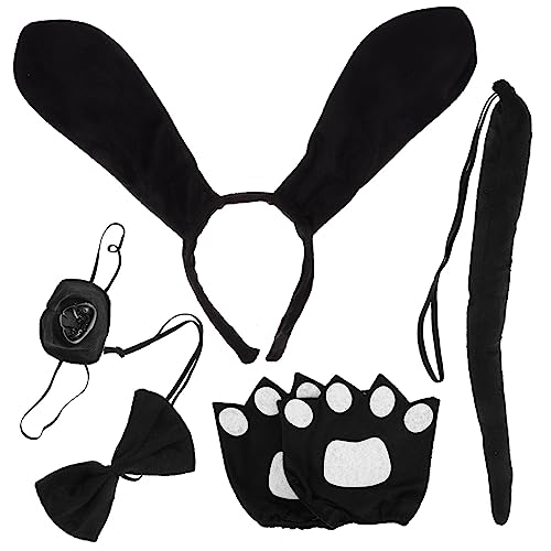 OATIPHO 1 Satz Hund Kostümset für Teiliges Set mit Hund Ohren Fliege und Handschuhen für Kostümpartys und Verkleidungen OATIPHO 1 Satz Hund Kostümset für Teiliges Set mit Hund Ohren Fliege und Handschuhen für Kostümpartys und Verkleidungen von OATIPHO