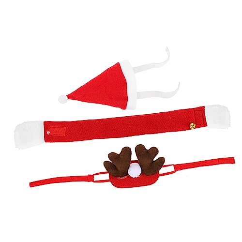 OATIPHO 1 Satz Hut-kit Für Haustiere Weihnachtsschal Für Haustiere Welpe Weihnachtsmütze Katzen-weihnachtsoutfit Weihnachten Hundegeweih Stirnbänder Strasssteine Samt Haustier Hut von OATIPHO