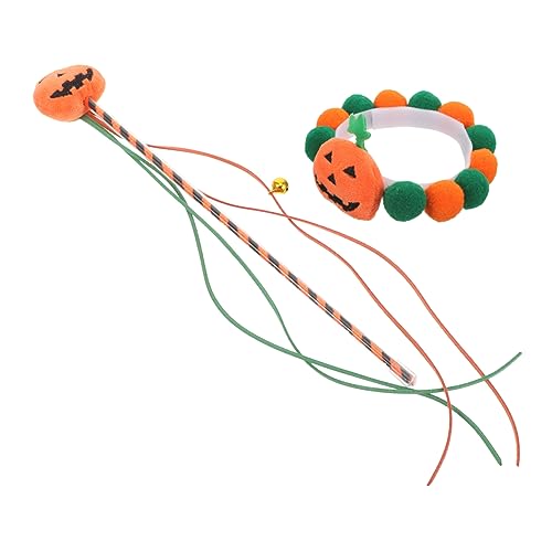 OATIPHO Halloween Katze Kragen Kätzchen Teaser Stick Sound Dekorative Necken für Katzen Pet Liefern von OATIPHO