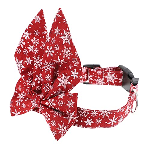 OATIPHO 1Stk Haustierhalsband weihnachtsbogen weihnachtsschleifen Hundeweihnachtskrawatte Weihnachtshaustierkrawatten Welpenhalsband für Schleifen für Geschenke Halsband für Hunde von OATIPHO
