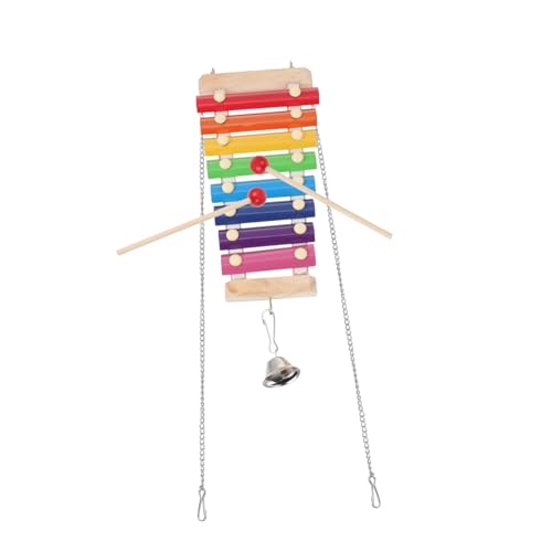 OATIPHO 1Stk Xylophon-Spielzeug für Haustiere Schaukelspielzeug für Papageien Aufhängbares Hühnerspielzeug Spielzeuge Vogelkäfig Spielzeughalter Haustier Vogel Spielzeug hölzern Zubehör von OATIPHO