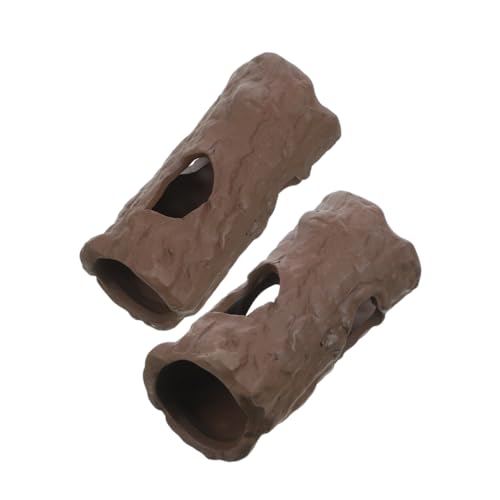 OATIPHO Aquarium-Dekoration Versteck Für Betta-Fische Und Garnelenhöhle Lebensechte Aquarium-felshöhle Aquarium-zubehör 2-teiliges Set von OATIPHO