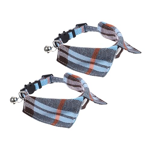 OATIPHO 2St verstellbares Katzenhalsband Halsband für Kätzchen kleines Hundehalsband Katzenhalsband mit Glocke schönes Kätzchenhalsband Krawatte die Klingel Geschenk Zubehör schmücken Tuch von OATIPHO