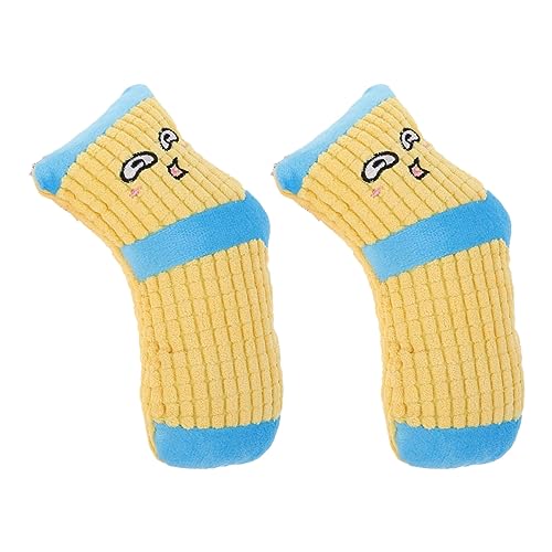 OATIPHO Robustes Kauspielzeug Für Hunde – 2er-Pack Quietschsocken Für Welpen Interaktives Spielzeug Aus Weichem Plüsch Für Hunde Zahnungshilfe von OATIPHO