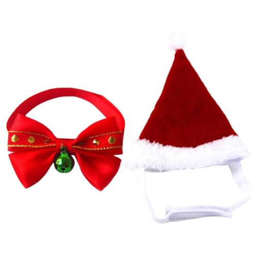 OATIPHO Haustier-zubehör-Set Weihnachts-Fliege Mütze Für Und Hunde Verstellbares Stilvolle Haustier-geburtstagsdekoration OATIPHO Haustier-zubehör-Set Weihnachts-Fliege Mütze Für Und Hunde Verstellbares Stilvolle Haustier-geburtstagsdekoration von OATIPHO