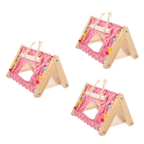 OATIPHO 3st Haustiernestzelt Einfaches Hamsternest Hamsterbettzelt Empfindliches Hamsterversteck Hamsterhaus Für Den Haushalt Hasenversteck Käfig Hamsterhaus Käfigrattenhaus Flanell Rosa von OATIPHO