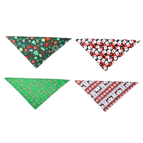 OATIPHO 4 Stück Dreieckstuch für Haustiere hundeschal Weihnachten Hunde schal Weihnachtshaustierlätzchen Weihnachtshaustier-Speicheltuch handtücher Handtuch Haustier-Bandana Hundespeichel OATIPHO 4 Stück Dreieckstuch für Haustiere hundeschal Weihnachten Hunde schal Weihnachtshaustierlätzchen Weihnachtshaustier-Speicheltuch handtücher Handtuch Haustier-Bandana Hundespeichel von OATIPHO