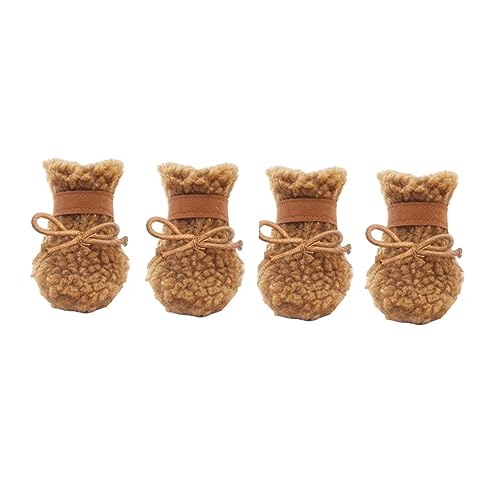 OATIPHO Hundeschuhe - 4 Paar Plüschstiefel Für Haustiere Schuhe Aus Bequemem Material Für Im Freien OATIPHO Hundeschuhe - 4 Paar Plüschstiefel Für Haustiere Schuhe Aus Bequemem Material Für Im Freien von OATIPHO