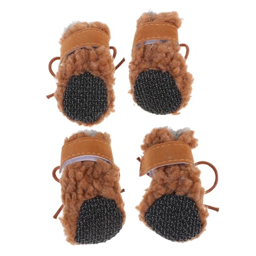 OATIPHO Hunde-Schneestiefel-Set Haustierschuhe Schneefeste Hundeschuhe Nicht Pfotenfest Warm Bequem für Hunde von OATIPHO