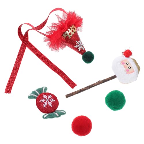 OATIPHO 5-teiliges Weihnachts-katzenhut-Spielzeug Kätzchen Interaktives Spielzeug Haustier-Teaser Lustiges Katzenspielzeug Katzenspielzeug-Set OATIPHO 5-teiliges Weihnachts-katzenhut-Spielzeug Kätzchen Interaktives Spielzeug Haustier-Teaser Lustiges Katzenspielzeug Katzenspielzeug-Set von OATIPHO