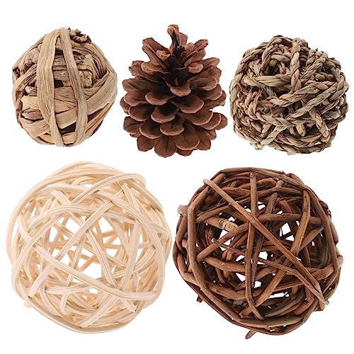 OATIPHO Haustier-Spielzeug-Set 5-teilig Molarenbälle Kauspielzeug Aus Holz Natürliche Trocknung für Kleintiere OATIPHO Haustier-Spielzeug-Set 5-teilig Molarenbälle Kauspielzeug Aus Holz Natürliche Trocknung für Kleintiere von OATIPHO