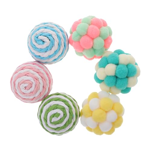 OATIPHO Spielzeuge 6st Katzenspielzeugball Katzenjagdball Katzengarn-Puffs Katzen-pom-pom-Ball Kauspielzeug Für Kätzchen Trainingsball Für Katzen Weiche Haustierzubehör Bissfest Plüsch OATIPHO Spielzeuge 6st Katzenspielzeugball Katzenjagdball Katzengarn-Puffs Katzen-pom-pom-Ball Kauspielzeug Für Kätzchen Trainingsball Für Katzen Weiche Haustierzubehör Bissfest Plüsch von OATIPHO