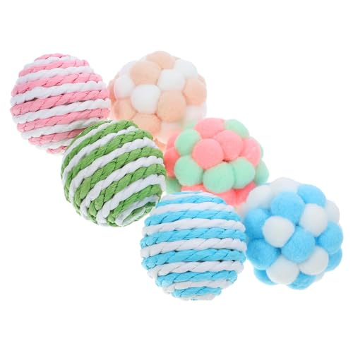 OATIPHO Spielzeuge 6St Bunte Glockenkugel Garnkugel Katzenspielzeug Bommelbälle für Katzen Kätzchen Spielzeug -Spielzeug Katzen Zeug Interaktives Katzenspielzeug Plüsch Katze Pet-Ball OATIPHO Spielzeuge 6St Bunte Glockenkugel Garnkugel Katzenspielzeug Bommelbälle für Katzen Kätzchen Spielzeug -Spielzeug Katzen Zeug Interaktives Katzenspielzeug Plüsch Katze Pet-Ball von OATIPHO