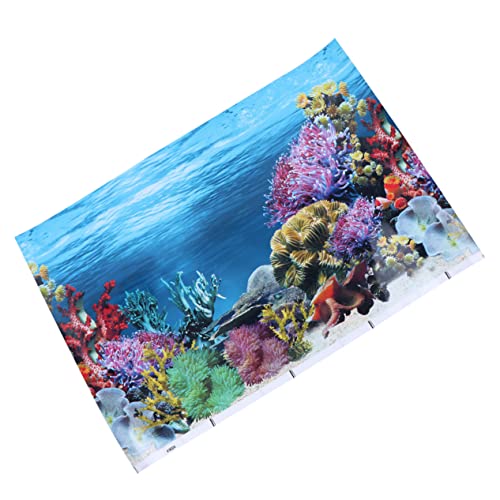 OATIPHO Aquarium-Hintergrundbild 3D Hintergrundbild Dekor großes Plakat Unterwasserplakat Aufkleber dekoratives Bild Hintergrunddekor doppelseitig schmücken Dekorative Gemälde von OATIPHO