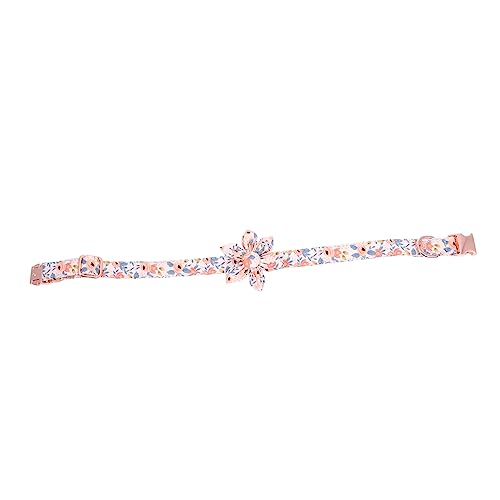 OATIPHO Halsband Für Hunde Verstellbare Größe Hundehalsband Für Mädchen Blumenmuster Stilvoll Und Sicher von OATIPHO