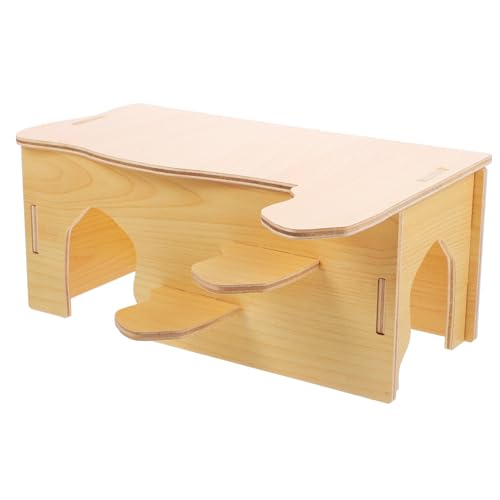 OATIPHO Versteckburg Für Hamster Meerschweinchenhaus Aus Holz Verstecke Stabiler Hamsterunterschlupf von OATIPHO
