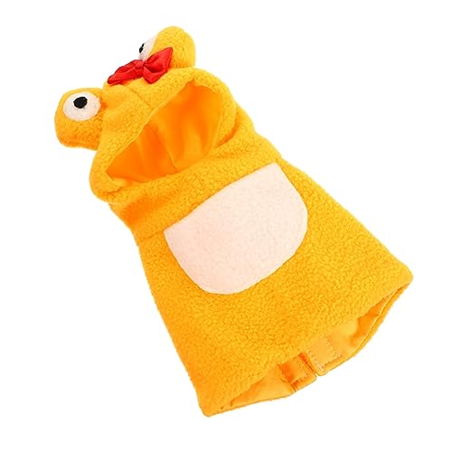 OATIPHO Kleidung Für Haustiere Vögel Papageien Kostüm Weiches Fleece-Material Für Weihnachtsfeiern Cosplay Haustiershows Lustiges Design Gelb Größe L von OATIPHO