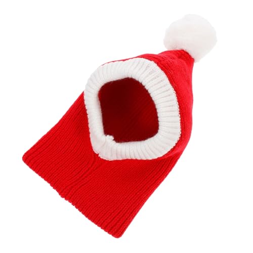 OATIPHO Haustier-Weihnachtsmütze Hund Weihnachtsmütze Welpenmütze Haustierzubehör Kleidung Weihnachtsmützen Wollmütze für Haustiere Haustierhut Tab Schal Ohrenschützer Anhänger Strickmütze von OATIPHO