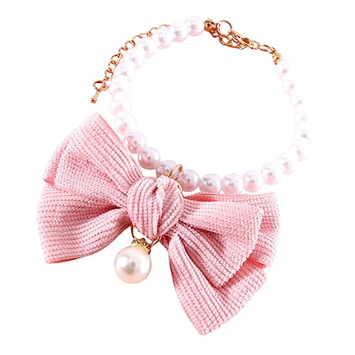 OATIPHO Exquisites Katzenhalsband mit Schleife Tragbares Hundezubehör Hautfreundliches Welpenhalsband von OATIPHO