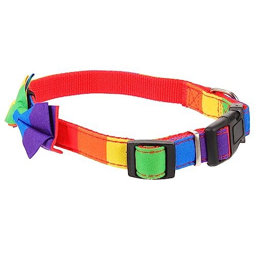 OATIPHO Modisches Hundehalsband in Regenbogenfarben Katzenhalsband Atmungsaktiv Verstellbar für Outdoor-aktivitäten OATIPHO Modisches Hundehalsband in Regenbogenfarben Katzenhalsband Atmungsaktiv Verstellbar für Outdoor-aktivitäten von OATIPHO
