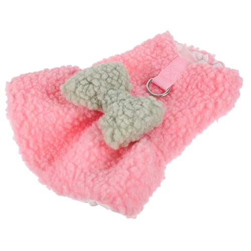 OATIPHO Haustierkleidung Winter Verdickter Warmer Schleifenmuster-traktions- - Und Schnee-Baumwollrock (rosa) Pullover Für Hunde Hundepyjama Aus Samt Kleider Polyesterfutter Der Hund von OATIPHO