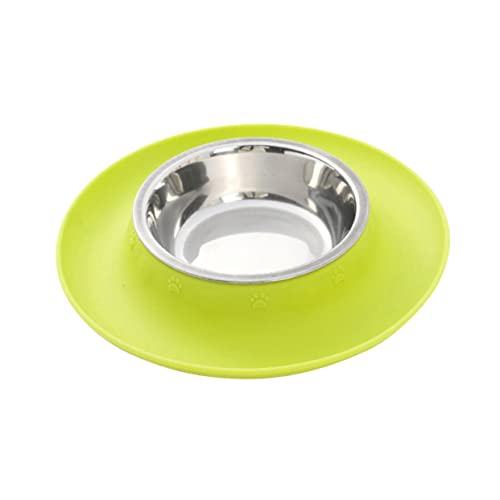 OATIPHO Großer Futternapf Für Hunde Edelstahl Mit Silikonmatte Grün Stabil Für Hunde von OATIPHO