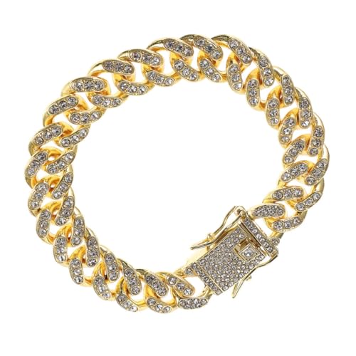 OATIPHO Hundeleinenhalsband Hundemarken Led-hundehalsband Ausbildung Für Hunde Hundeglocke Welpe Hund Kette Hundezubehör Hundehalsbänder Für Mittelgroße Hunde Golden Zinklegierung von OATIPHO