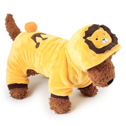 OATIPHO Hundekostüm Korallenvlies Lustiger -Hoodie Für Hunde Bequeme Jumpsuits Für Kleine Hunde Xs Warm Und Einfach Anzuziehen von OATIPHO