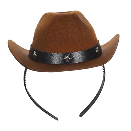 OATIPHO Mini Cowboy Hut Haarschmuck für Haustiere Bequemes Cowgirl Haarschmuck für Geburtstagsfeiern für Kleine Hunde und Partys Weichem Material Stilvolles Accessoire für Festlichkeiten von OATIPHO