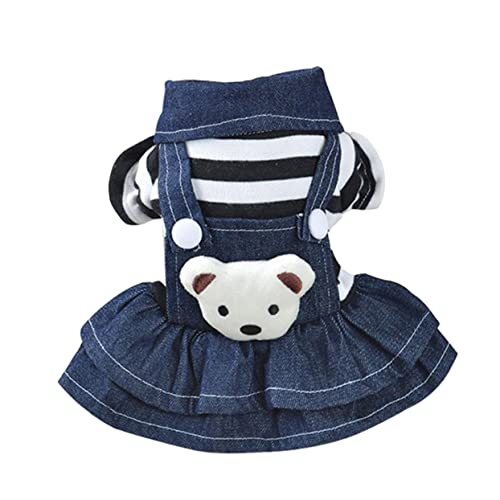 OATIPHO Entzückendes Hundekleid Für Welpen Denim-Riemen Bär Bequem Für Den Außenbereich Hundebekleidung Für Mädchen OATIPHO Entzückendes Hundekleid Für Welpen Denim-Riemen Bär Bequem Für Den Außenbereich Hundebekleidung Für Mädchen von OATIPHO