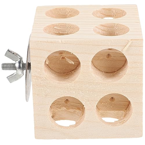 OATIPHO Papagei Zähneknirschen Spielzeug Vogel Holz Block Spielzeug Vogel Kauen Spielzeug Barsch von OATIPHO