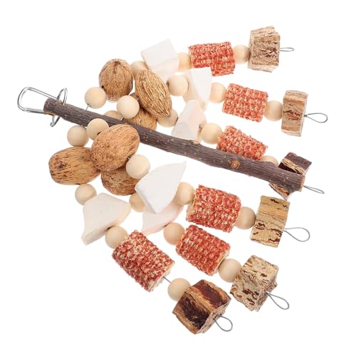 OATIPHO Vogelspielzeug Für Papageien Kauspielzeug Mit Naturmaterialien Hängendes Spielzeug Bewegung Und Beschäftigung Für Vögel Für Vogelkäfige von OATIPHO