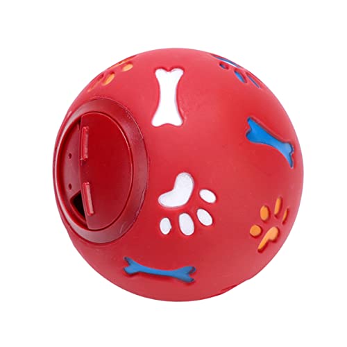 OATIPHO Leckereien Für Kleine Hunde Hundespielzeug Zahnbürstenspielzeug Für Hunde Puzzle-leckerli-Ball Plüschtiere Leckendes Lebensmittelspielzeug Zahnen Beißspielzeug Knochen Rot Hündchen von OATIPHO