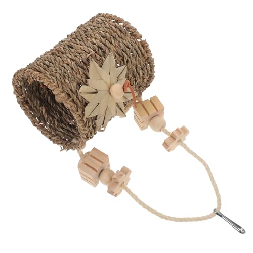 OATIPHO Hängendes Wellensittich-Spielzeug Aus Rattan Natürliches Kauspielzeug Für Vögel Für Käfigzubehör Gesundheit Und Unterhaltung Ihrer Haustiere von OATIPHO