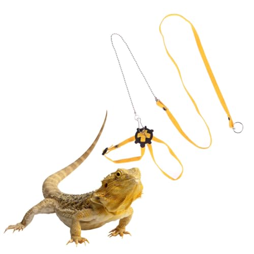 OATIPHO Reptilien-harnisch Mit Verstellbarer Leine Für Schildkröten Und Eidechsen Robuste Outdoor-trainingsleine Gelb Für Haustierbesitzer OATIPHO Reptilien-harnisch Mit Verstellbarer Leine Für Schildkröten Und Eidechsen Robuste Outdoor-trainingsleine Gelb Für Haustierbesitzer von OATIPHO